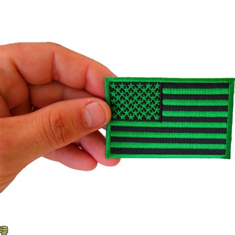 Kelly Green American Flag Patch - TheCheapPlace