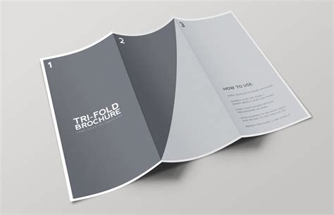 Free Tri Fold Brochure Mockup Template - CreativeBooster