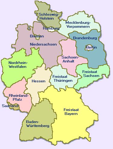 Map of Germany @ 1800-Germany.com