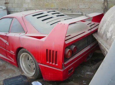 Abandoned F40 in Dubai | Abandoned cars, Abandoned cars in dubai, Abandoned