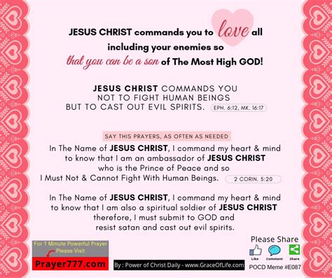 JESUS CHRIST Commands You To Love All - Power of CHRIST daily