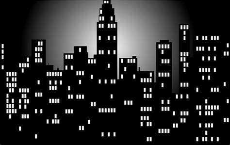 Clipart - Cityscape At Night