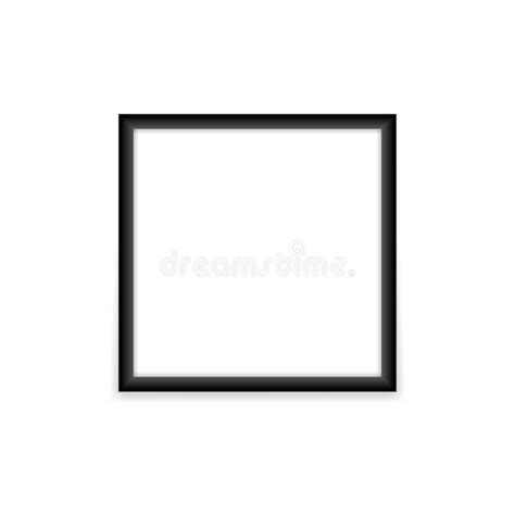 Realistic Square Black Photo Frame Mockup Stock Vector - Illustration ...