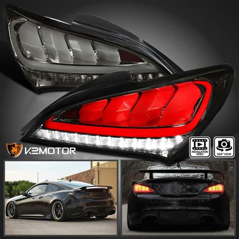 Smoke Fits 2010-2016 Hyundai Genesis Coupe 2Dr LED Tail Lights ...