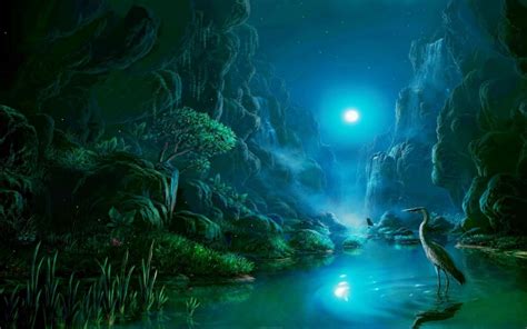 Fantasy Moonlight Wallpapers - Wallpaper Cave