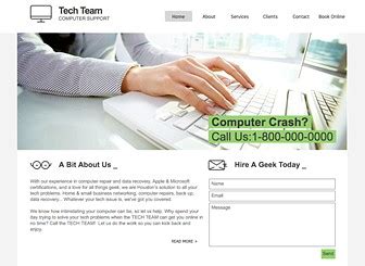 Tech Support Website Template | WIX