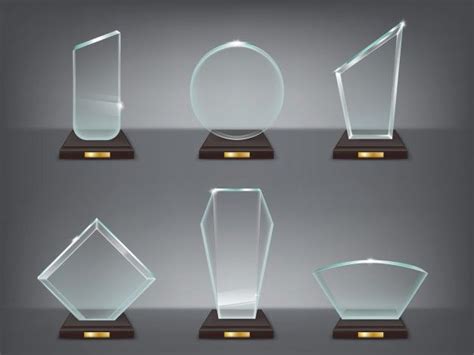 Glass Trophy Mockup