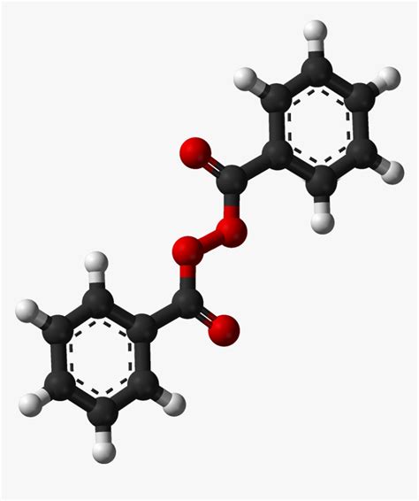 Benzoyl Peroxide 3d Balls - Benzoyl Peroxide Molecule, HD Png Download - kindpng