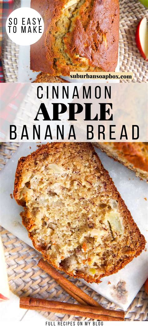 Cinnamon Apple Banana Bread | Apple banana bread, Banana apple recipes ...