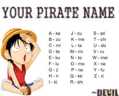 Pirate Name Generator | Tag Archives: one piece pirate name generator ...