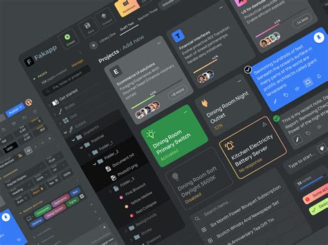 Figma Dashboard UI kit - Desktop app dark template by Roman Kamushken ...