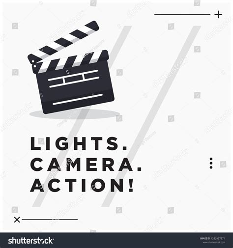 Lights Camera Action Movie Quote Poster Stock Vector (Royalty Free ...