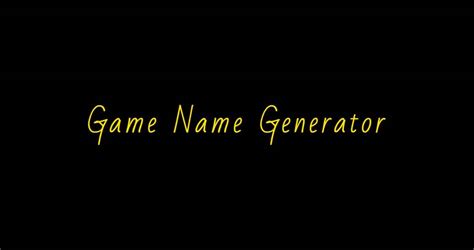 Game Name Generator with Symbols ツ (Copy/Paste)