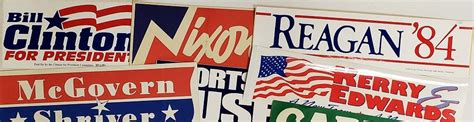 Original Political Bumper Stickers & Decals | Presidential Collectibles