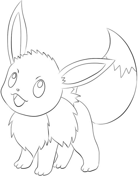 Eevee Coloring Pages Printable - Free Pokemon Coloring Pages