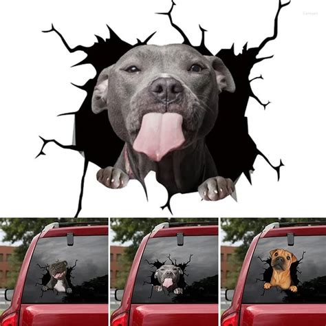 Dog Window Decals Funny Car Electrostatic Decorative Glass Decal Sticker Adhesive Simulation ...