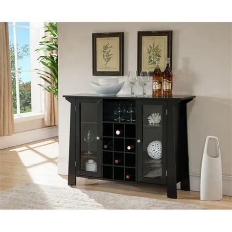 Black Sofa Table With Wine Rack | Baci Living Room