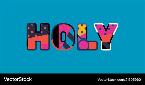 Holy concept word art Royalty Free Vector Image