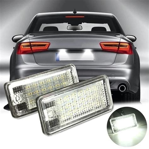 2pcs/Pair Universal LED Car License Plate Light For Audi For Ford 6000K White 18 Leds Ultra ...