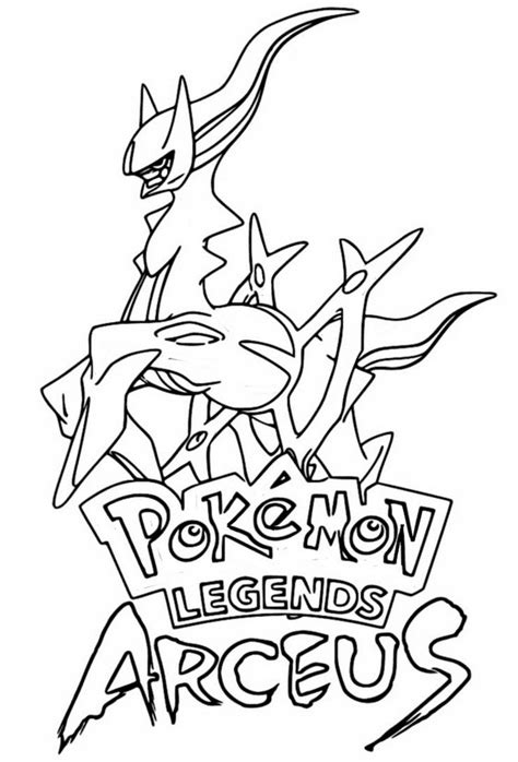 Arceus Legendary Pokemon Coloring Page - Free Printable Coloring Pages