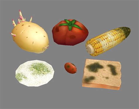 3D model Moldy food and spoiled vegetables VR / AR / low-poly | CGTrader