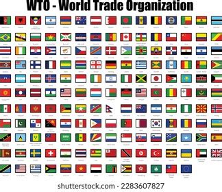 Wto World Trade Organization Flag Members Stock Vector (Royalty Free) 2283607827 | Shutterstock