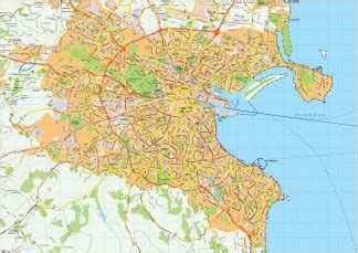 Dublin map vector. Eps Illustrator Map | Vector World Maps