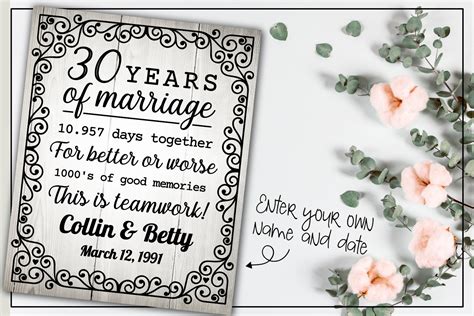 30 Years Wedding Anniversary Graphic by Boertiek · Creative Fabrica