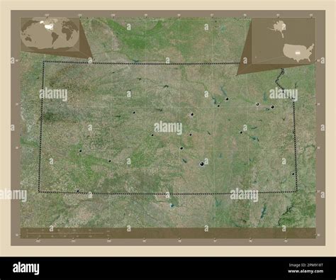 Kansas, state of United States of America. High resolution satellite ...