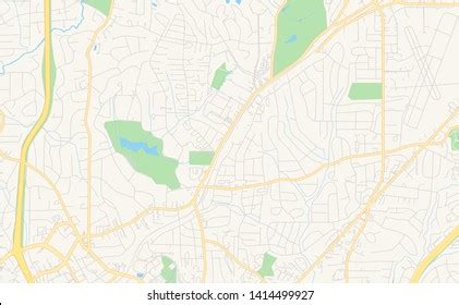 Empty Vector Map Brookhaven Georgia United Stock Vector (Royalty Free ...