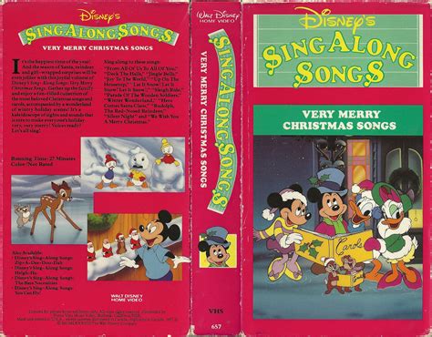 1988 Disney's Singalong-Songs: "Very Merry Christmas Songs" VHS | Merry ...