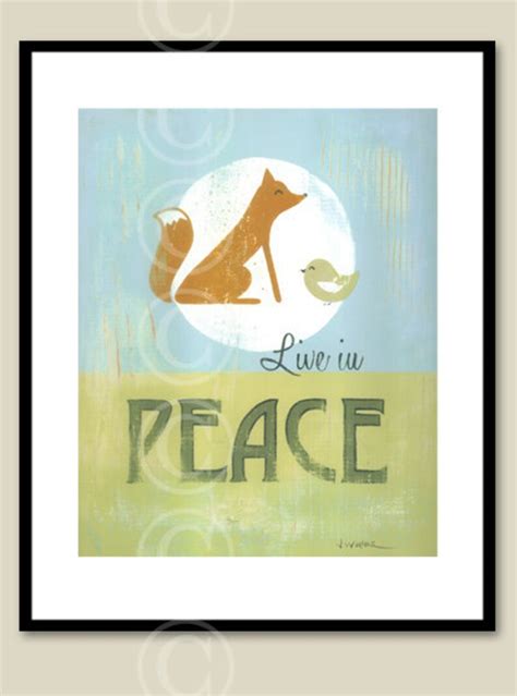 Live in Peace Retro Sign Art Print - Etsy