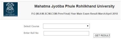 MJP Rohilkhand University Results MA Final Sociology - 2023 2024 ...