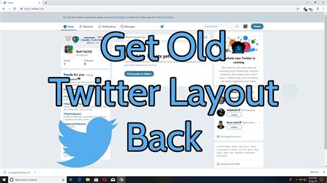 How To Get The Old Twitter Layout Back [NOT WORKING] - YouTube