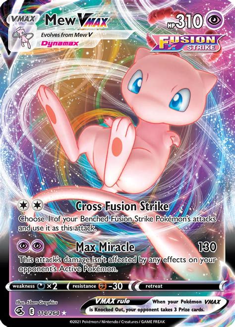 Mew VMAX · Fusion Strike (FST) #114 ‹ PkmnCards | Mew pokemon card, Pokemon cards, Cool pokemon ...