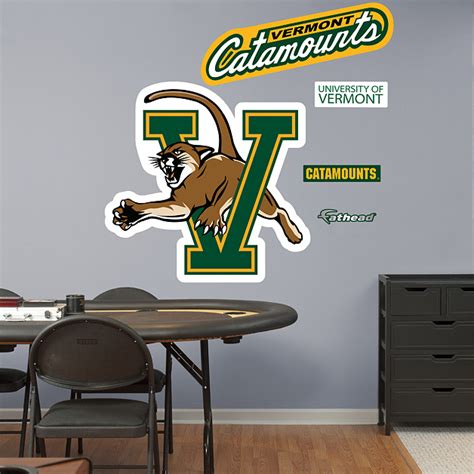 Vermont Catamounts Logo Wall Decal | Shop Fathead® for Vermont Catamounts Decor