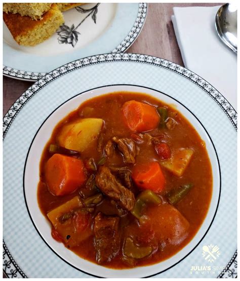 Old Fashioned Crockpot Beef Stew - Julias Simply Southern