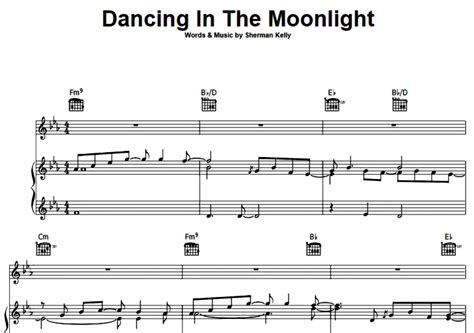 Toploader-Dancing in the Moonlight Free Sheet Music PDF for Piano | The ...