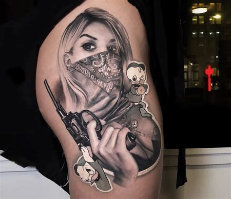 Gangsta girl tattoo by Sergey Shanko | Photo 28300