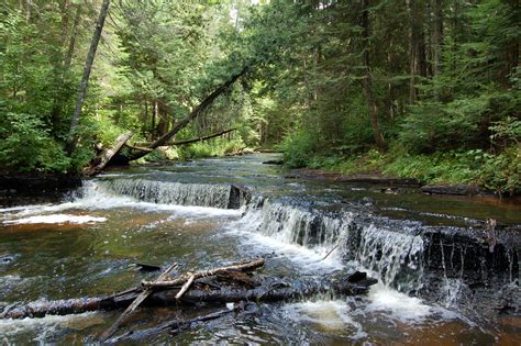 Haymeadow Falls and Campground - A Serene Waterfall in the Hiawatha National Forest - Travel the ...