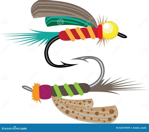 Fishing Fly vector stock vector. Illustration of lure - 62476959