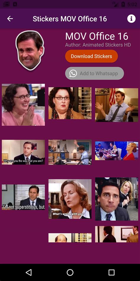 The Office Animated Stickers for WhatsApp APK für Android herunterladen