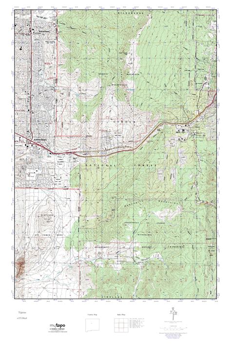 MyTopo Tijeras, New Mexico USGS Quad Topo Map