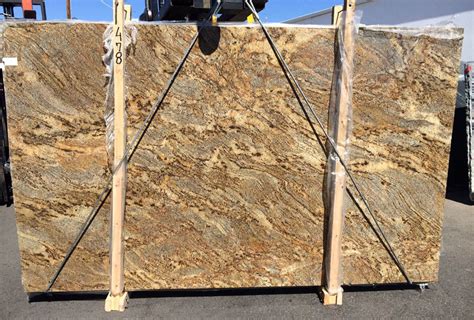 Granite Slabs | Stone Slabs - Lapidus Polished Granite Slab Yellow Granite Slabs for Countertops