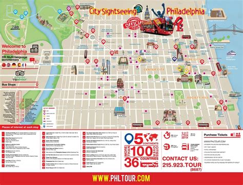 Philadelphia Attractions Map | FREE PDF Tourist City Tours Map ...