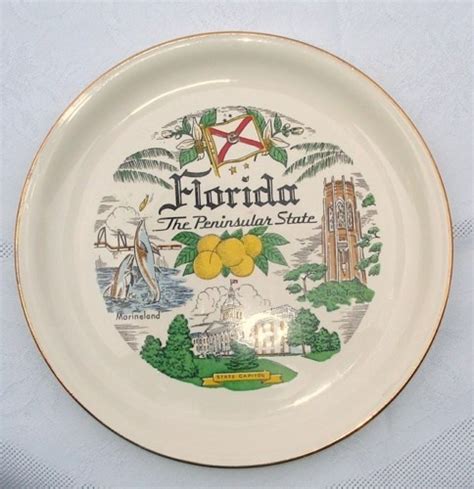 Vintage Florida Souvenir Plate | eBay | Vintage florida, Souvenir plates, Plates