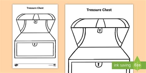 Treasure Chest Template (teacher made) - Twinkl