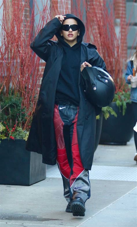 Rosalia in a Stylish Biker Gear Was Seen Out in New York 12/14/2021 ...