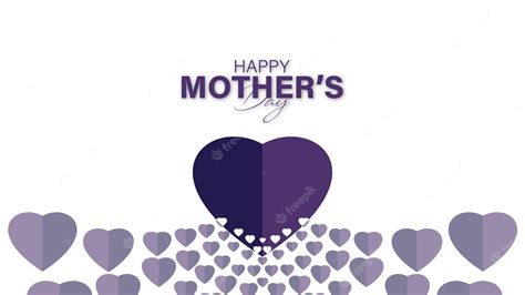 Premium Vector | Vector illustration of mother's day background, heart shapes.