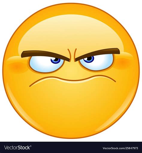 Grumpy emoticon vector image on VectorStock | Funny emoticons, Funny emoji faces, Animated emoticons